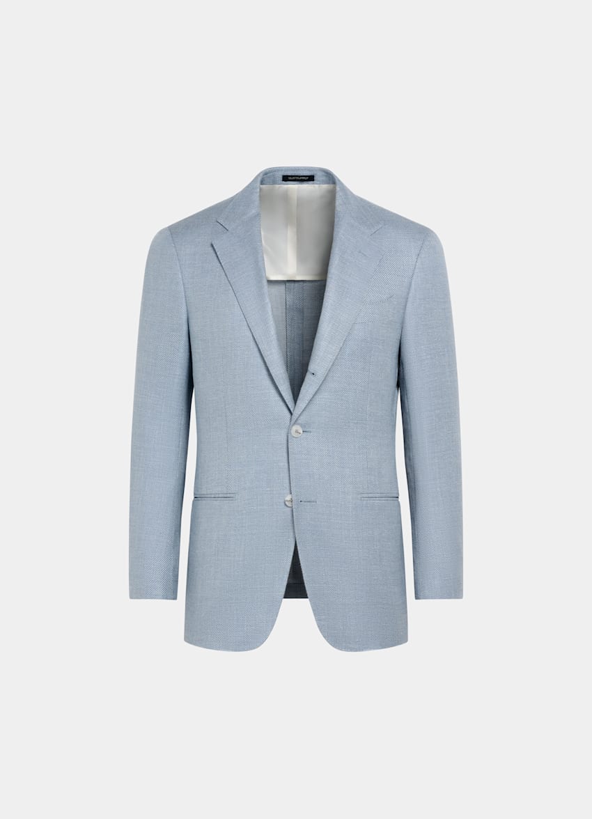 Light Blue Tailored Fit Havana Blazer
