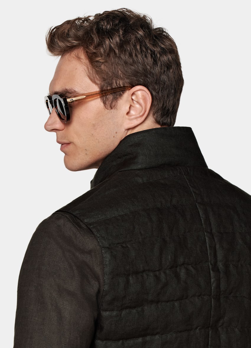 Dark Brown Down Vest