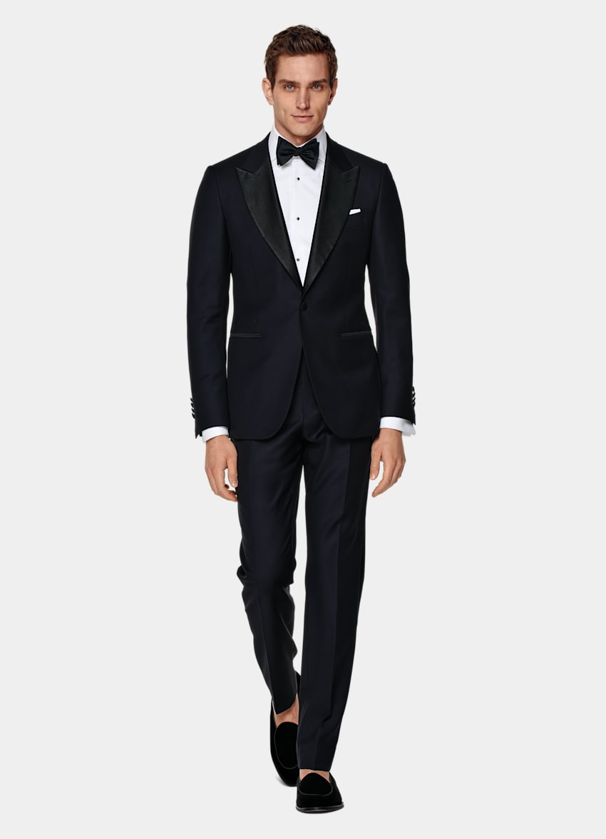 Navy Tailored Fit Lazio Dinner Jacket