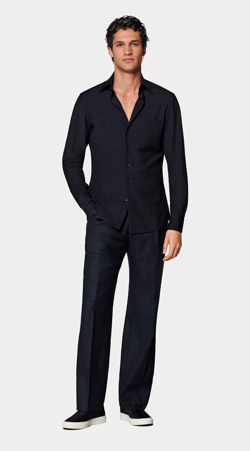 Navy Tailored Fit Shirt