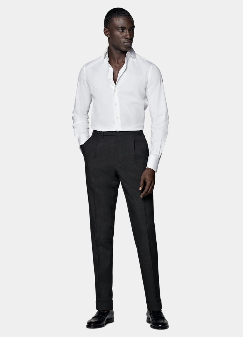 White Poplin Extra Slim Fit Shirt