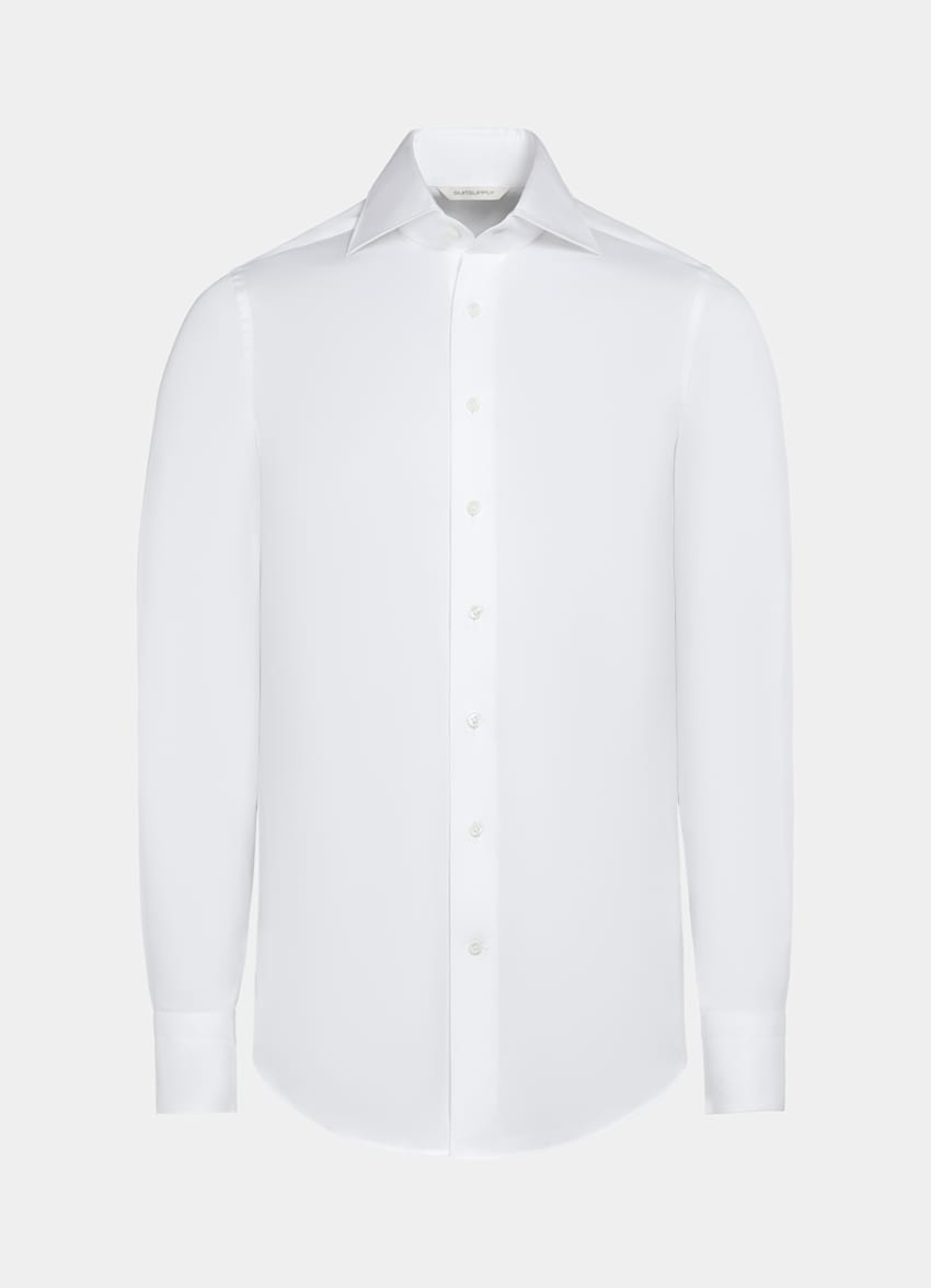 White Twill Slim Fit Shirt