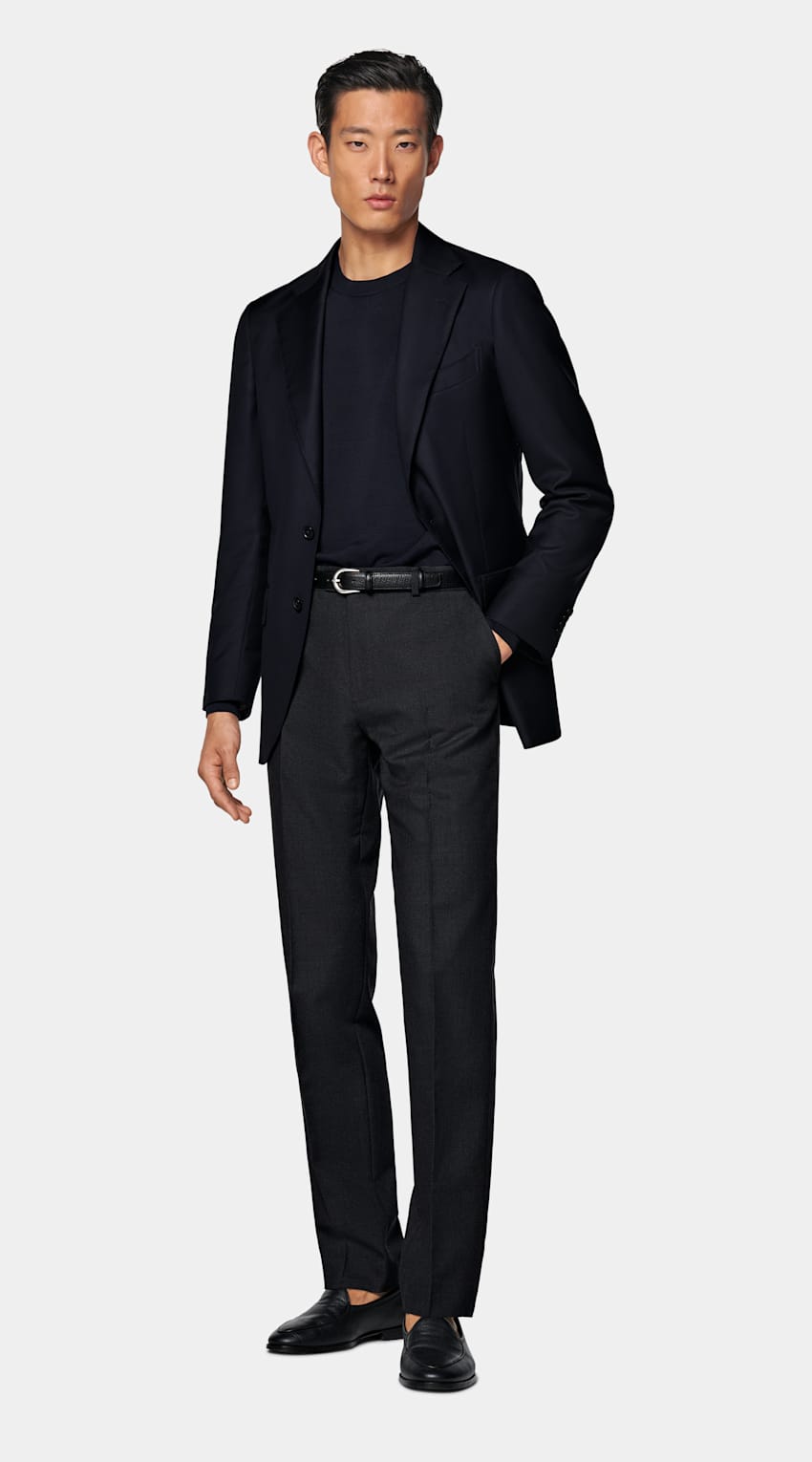 Navy Tailored Fit Havana Suit Jacket