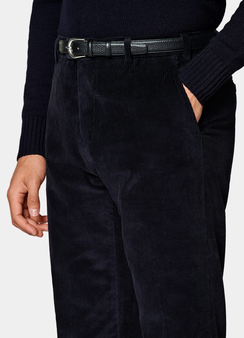 Navy Straight Leg Pants