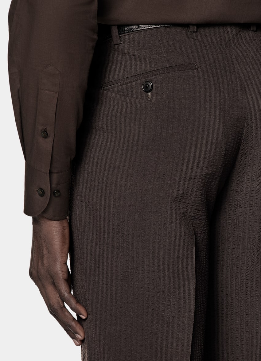 Dark Brown Relaxed Fit Roma Suit