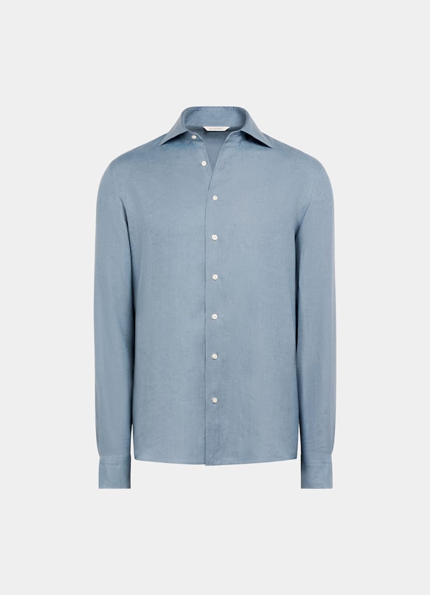 Mid Blue Tailored Fit Shirt