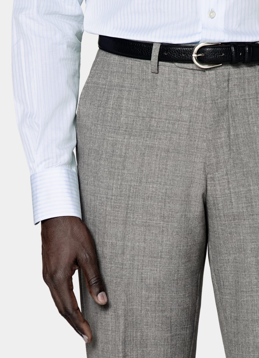 Light Grey Perennial Tailored Fit Lazio Suit