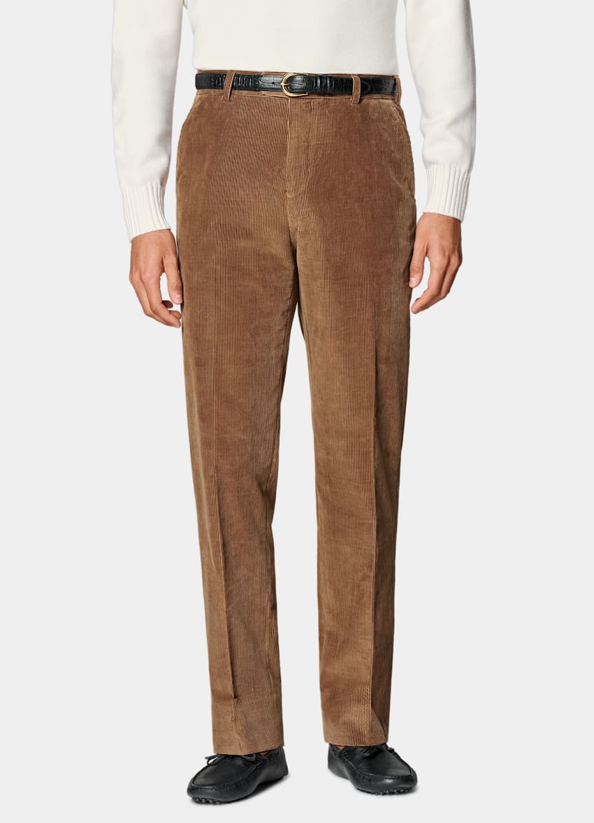 Mid Brown Straight Leg Pants