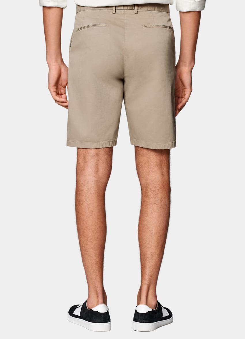 Taupe Slim Leg Shorts