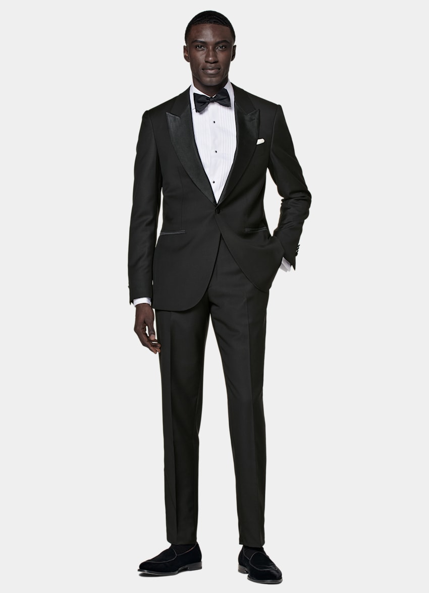 Black Tailored Fit Lazio Dinner Jacket