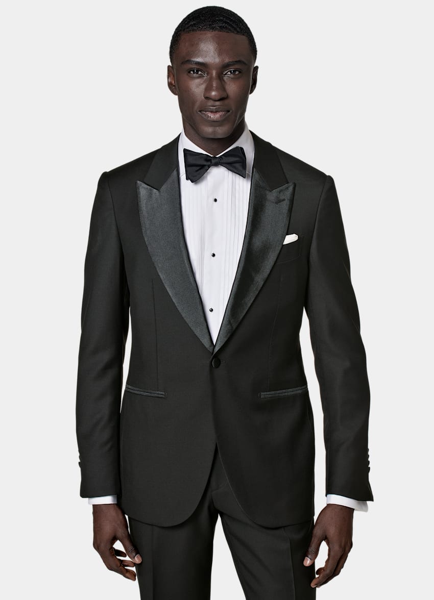 Black Tailored Fit Lazio Dinner Jacket