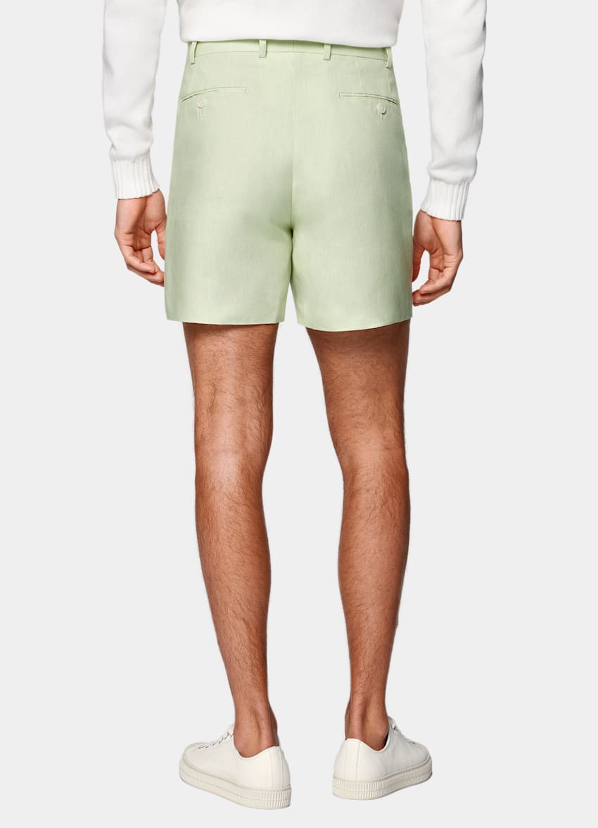 Light Green Straight Leg Shorts