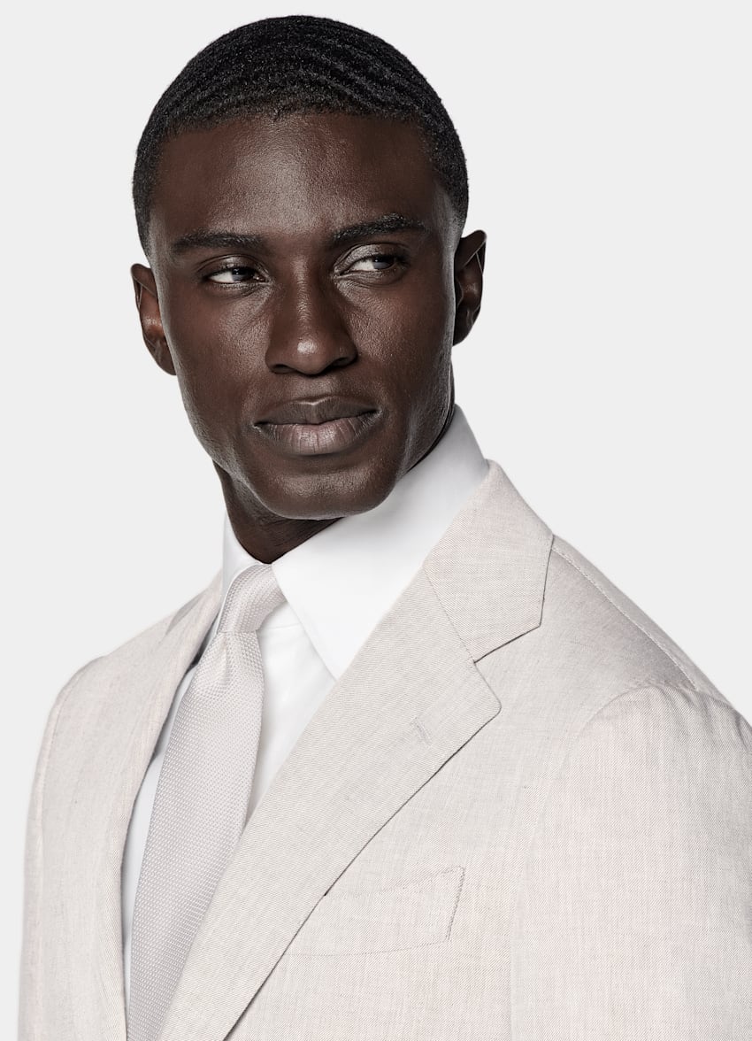 Light Taupe Tailored Fit Havana Suit