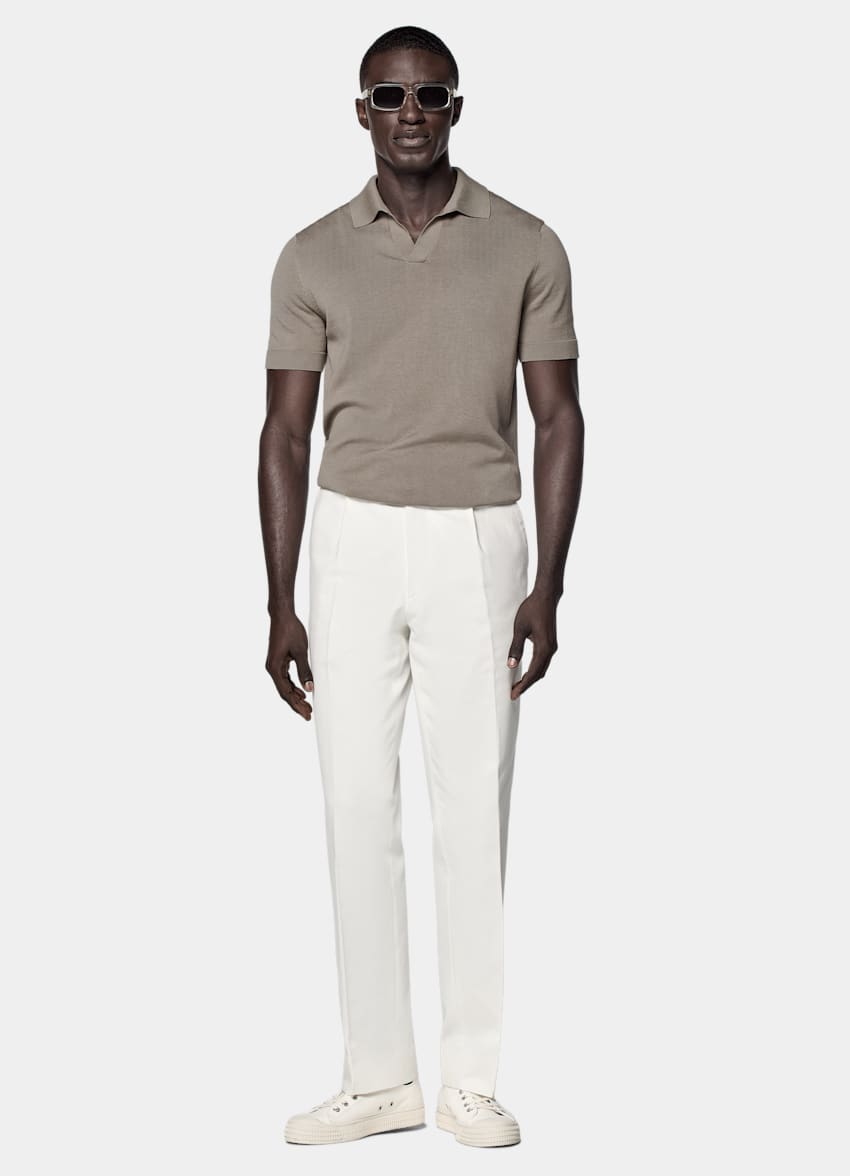 Green Buttonless Polo