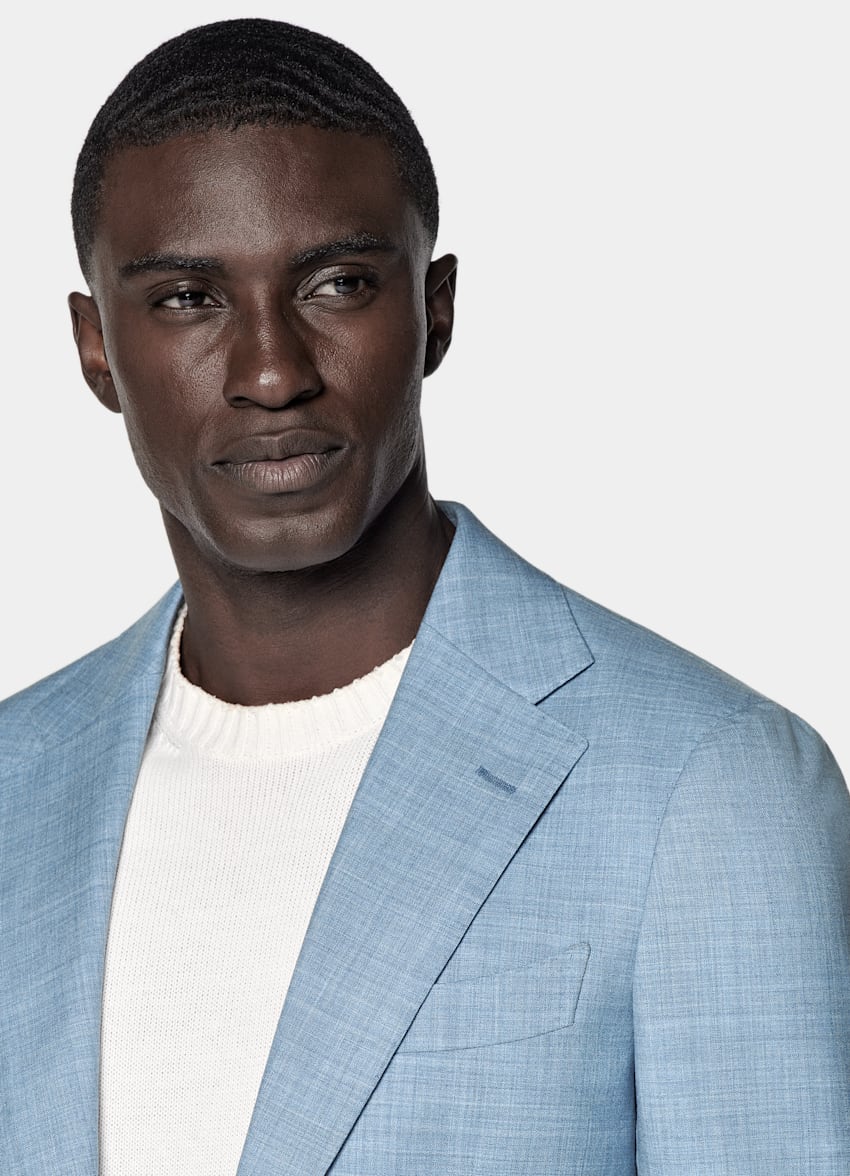Light Blue Perennial Tailored Fit Havana Suit