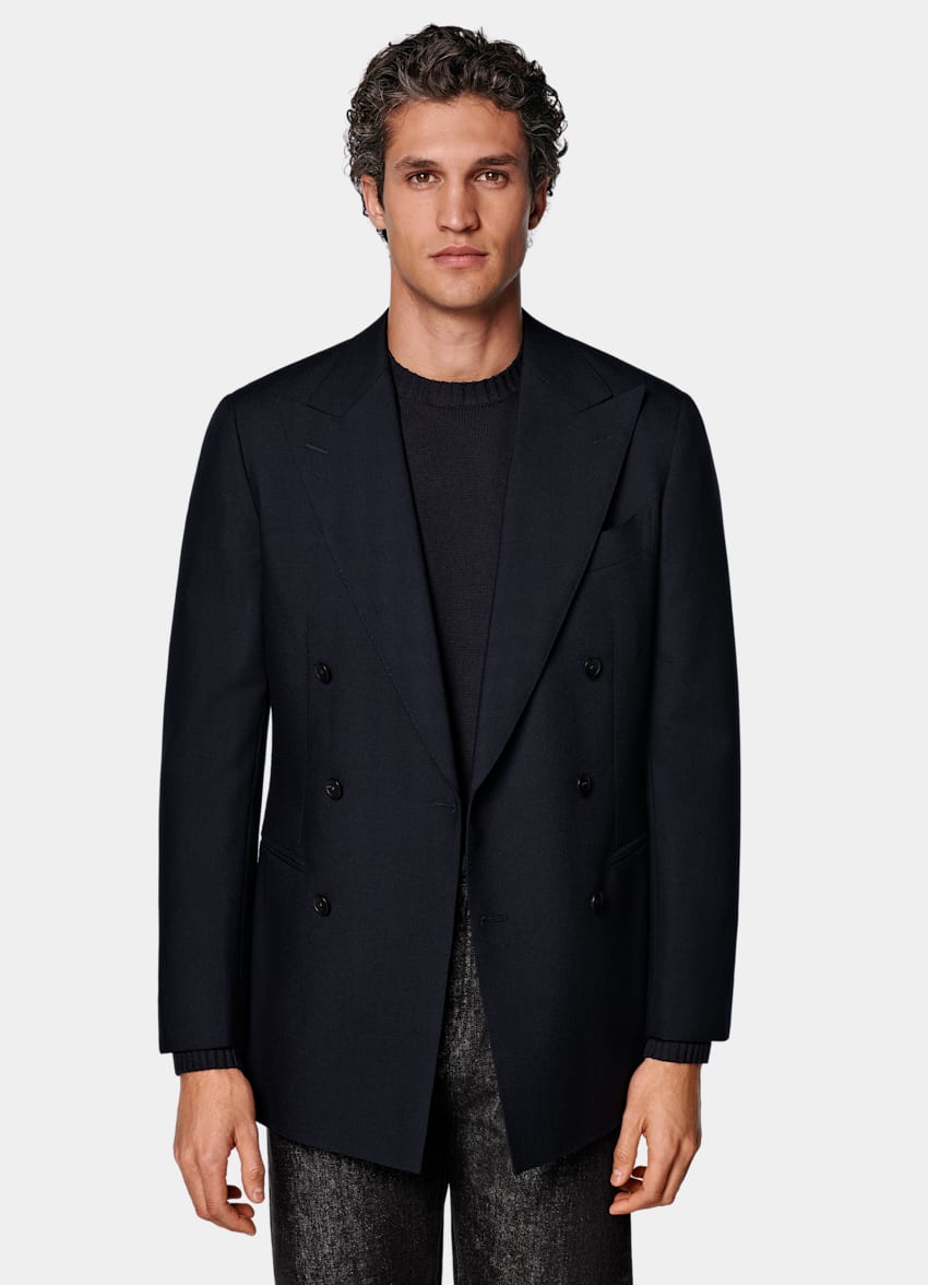 Navy Tailored Fit Havana Suit Jacket