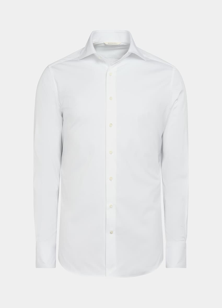 White Poplin Tailored Fit Shirt