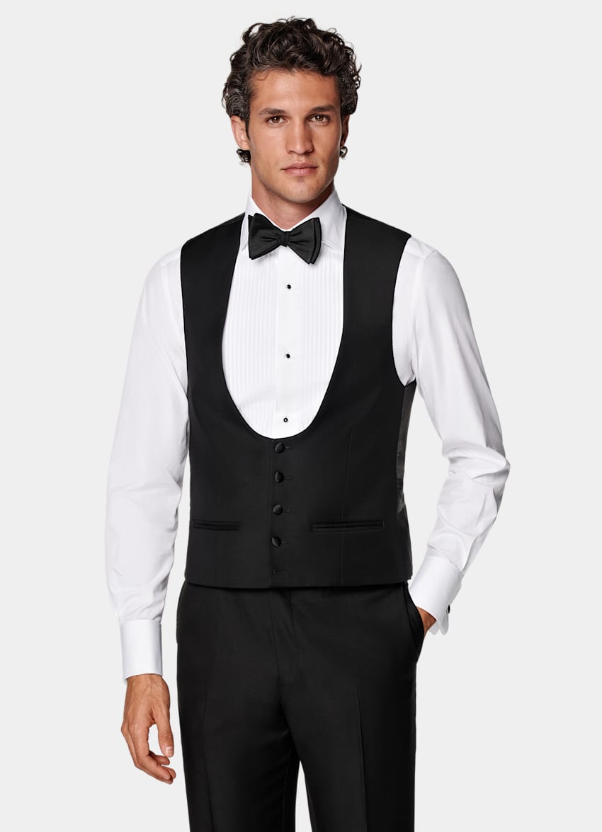 Black Tuxedo Waistcoat