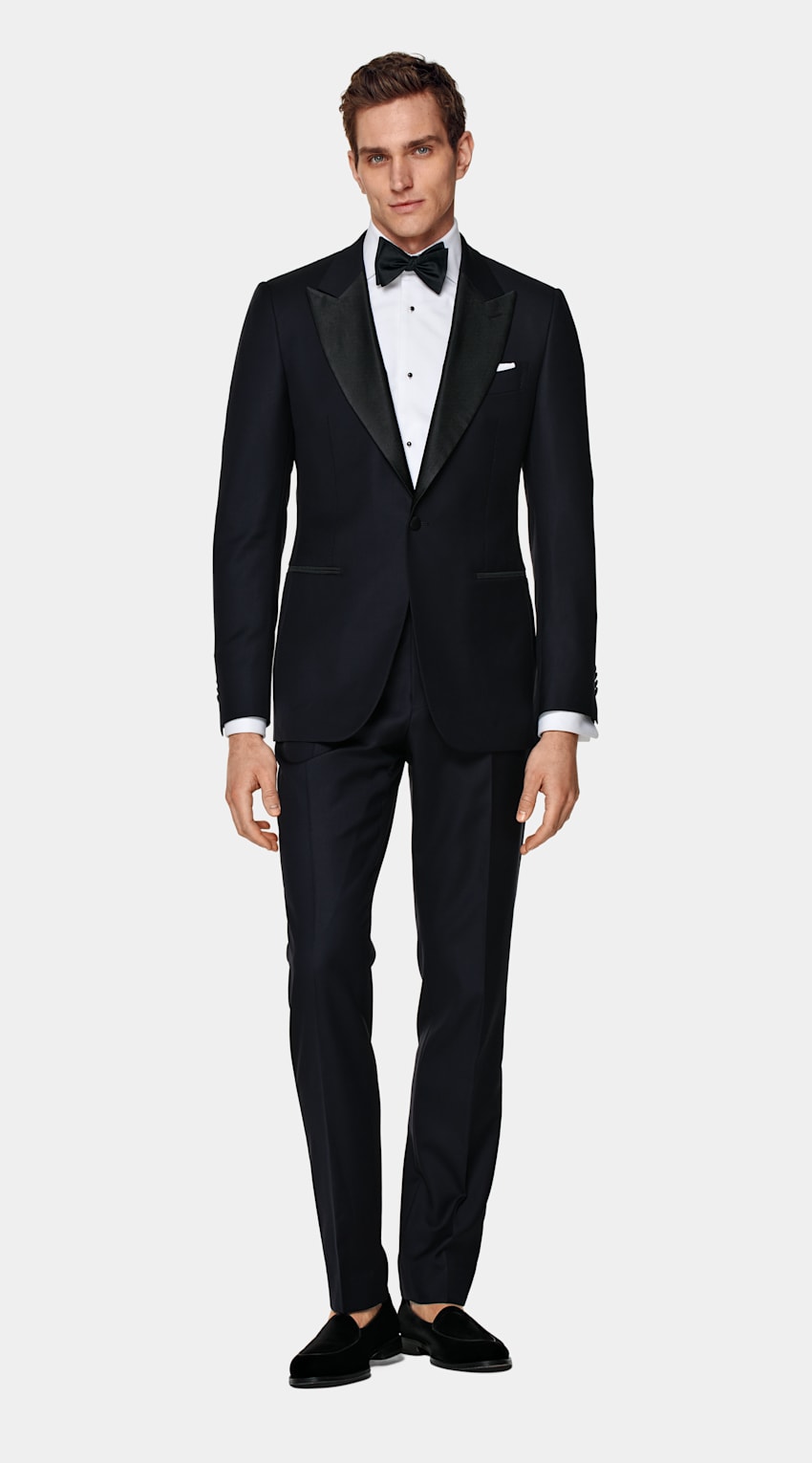 Navy Tailored Fit Lazio Dinner Jacket