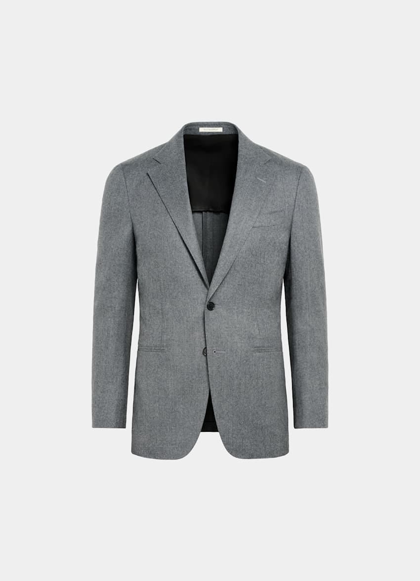 Mid Grey Tailored Fit Havana Suit Jacket