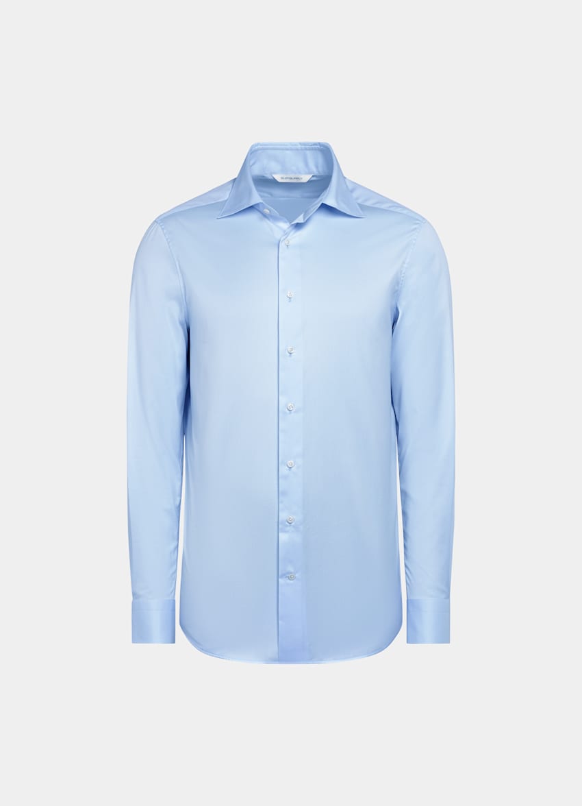 Light Blue Twill Tailored Fit Shirt
