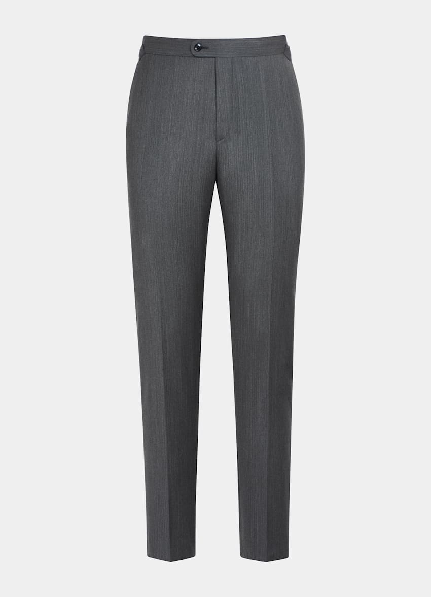 Dark Grey Herringbone Perennial Tailored Fit Havana Suit