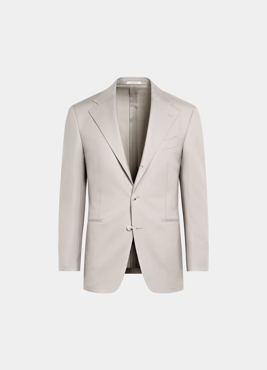 Light Grey Tailored Fit Havana Suit Jacket