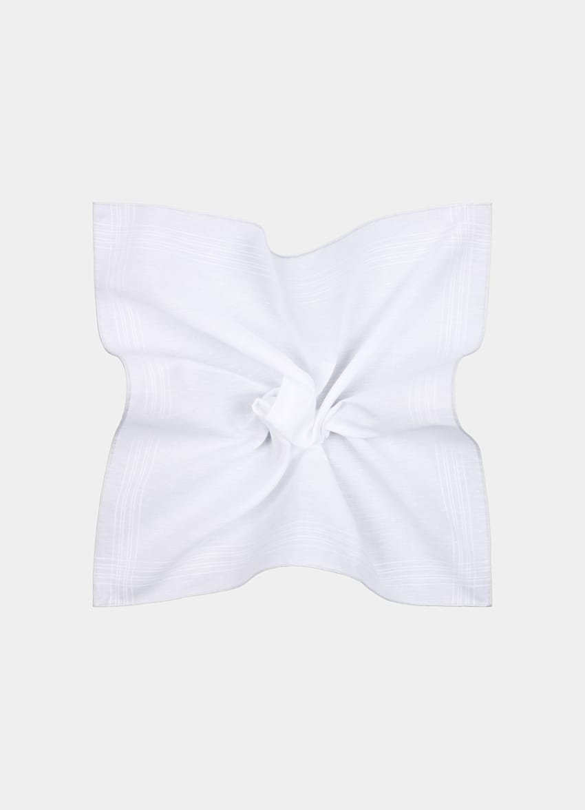 White Pocket Square