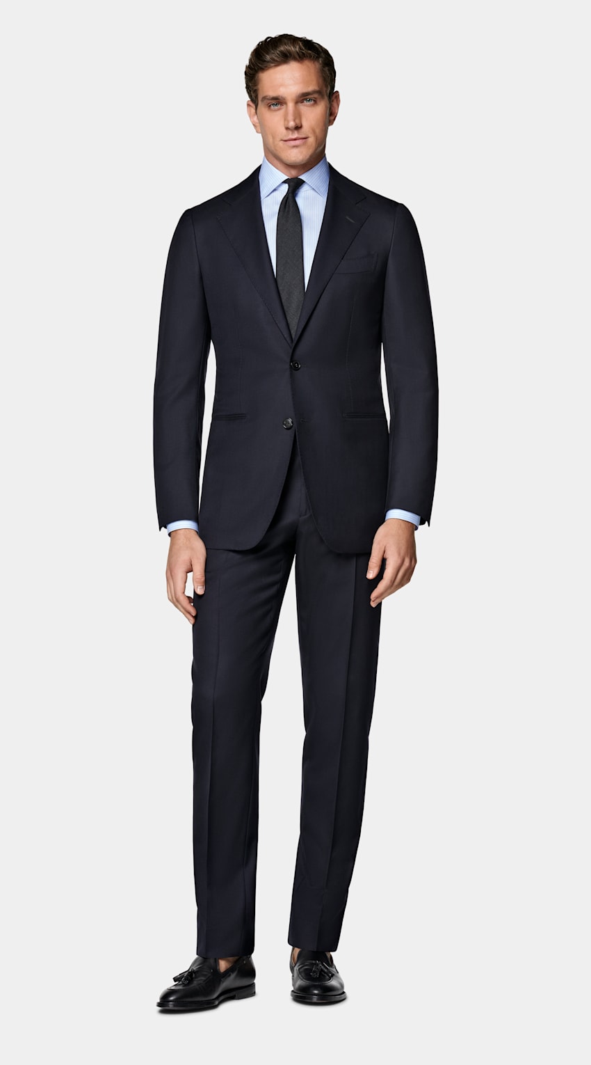 Navy Tailored Fit Havana Suit
