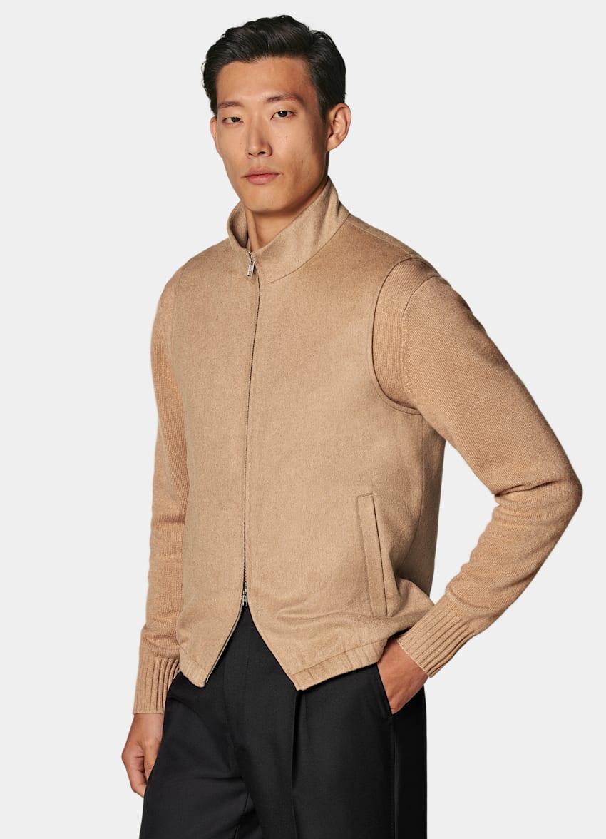 Mid Brown Zip Vest