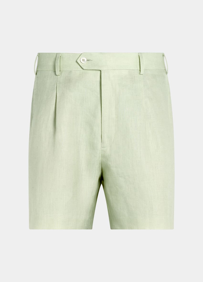 Light Green Straight Leg Shorts