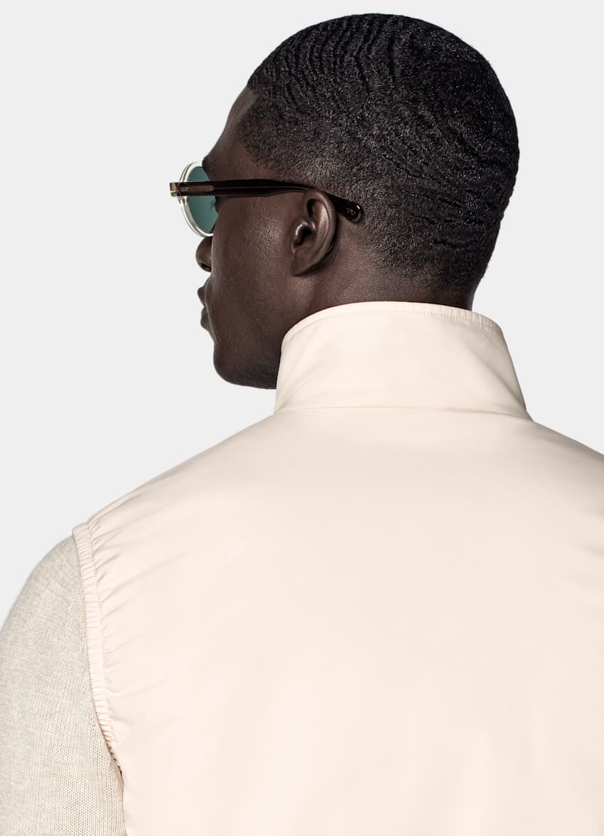 Off-White Light Padded Zip Vest