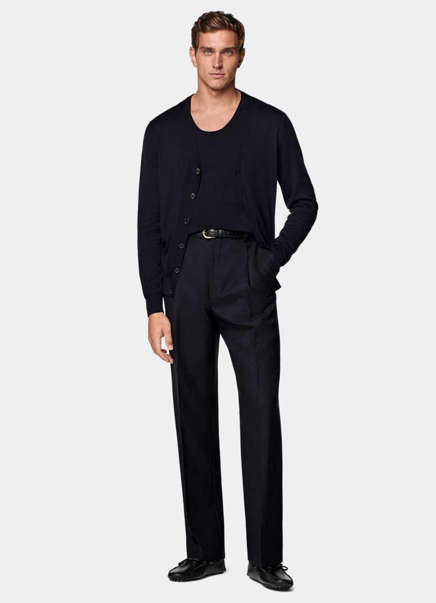 Navy Knitted Tank Top