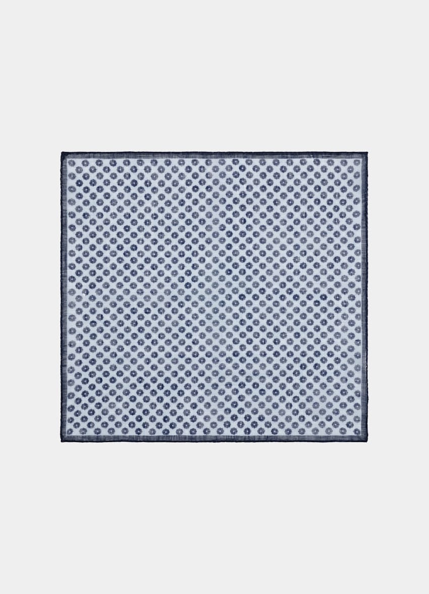 Light Blue Graphic Pocket Square