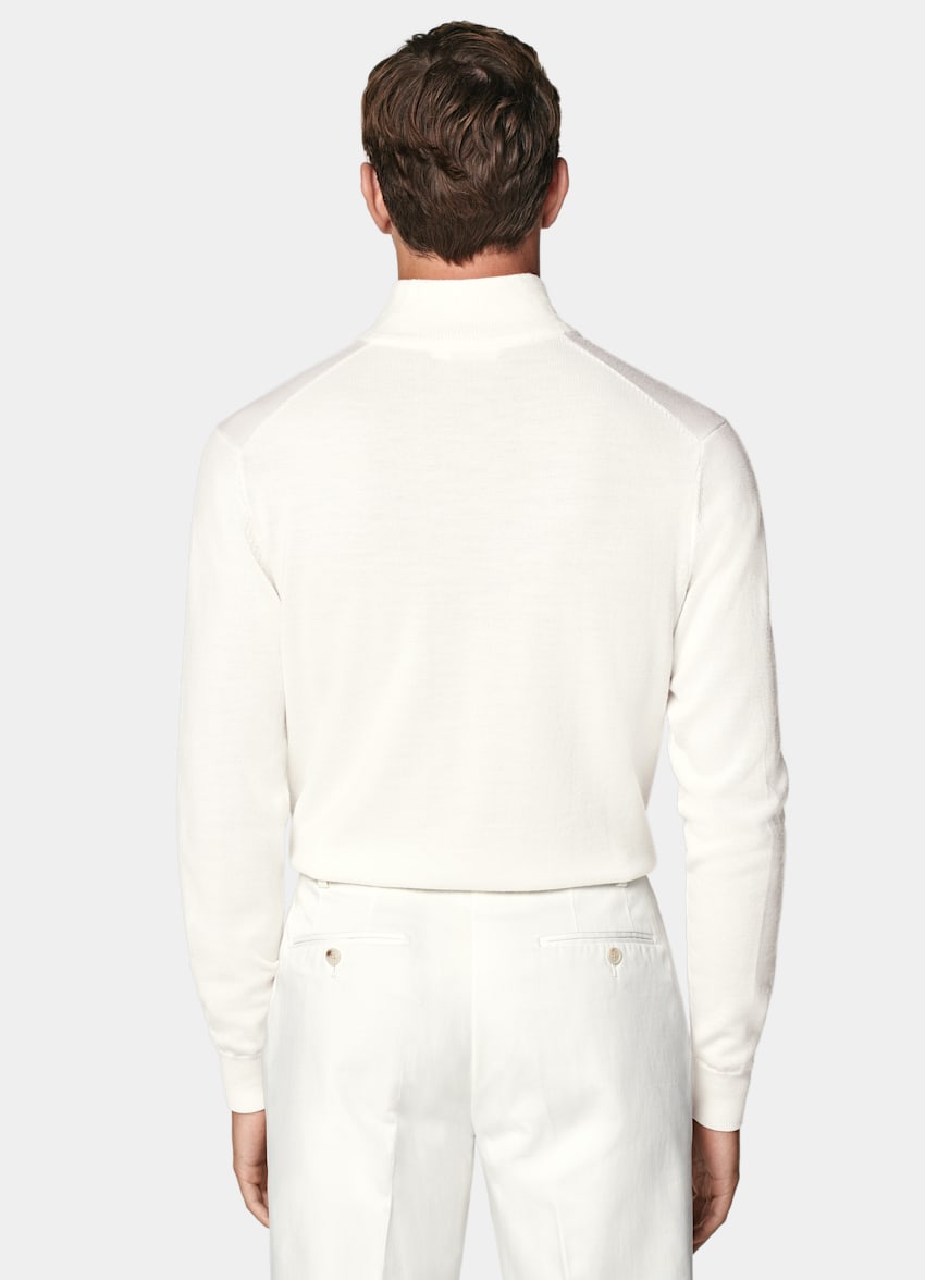 Off-White Merino Half Zip