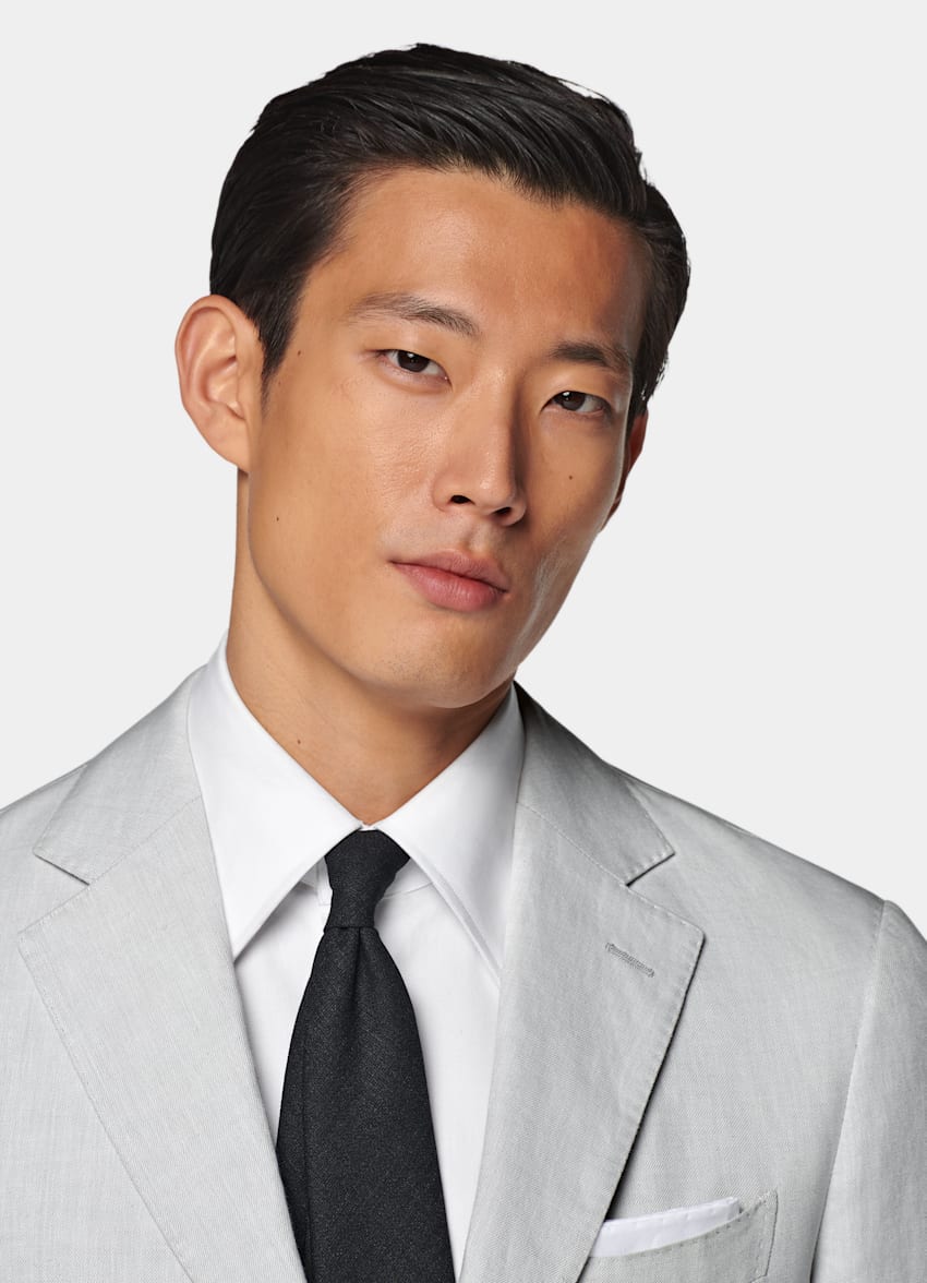 Light Grey Tailored Fit Havana Suit