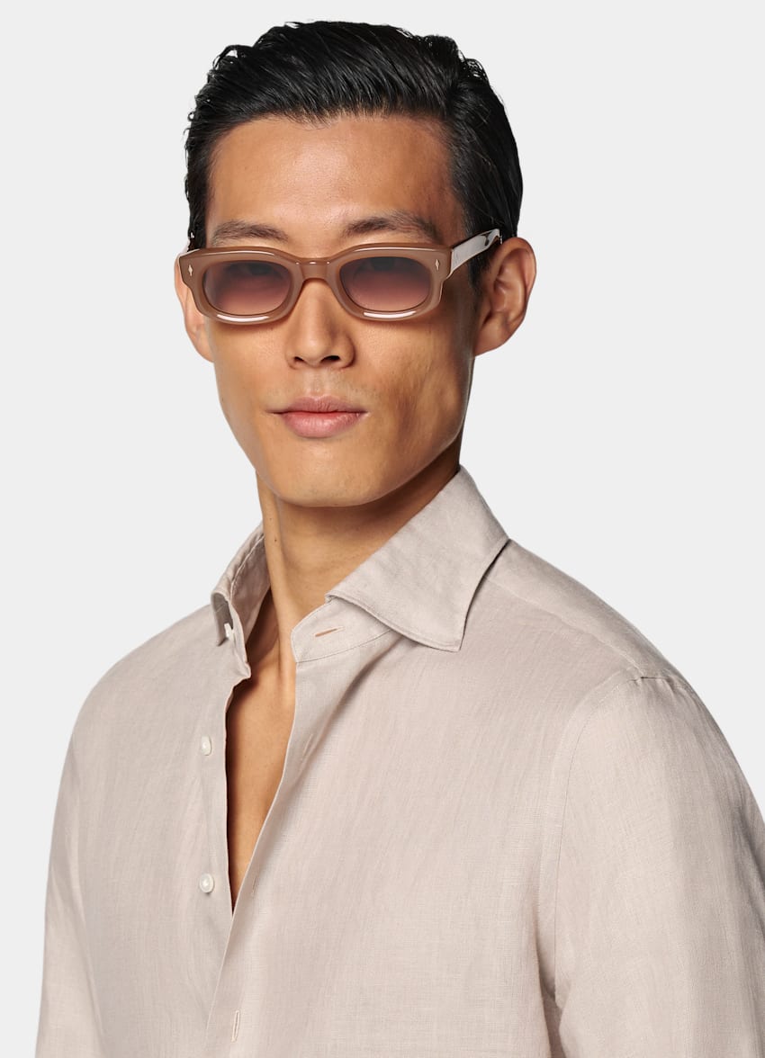Light Brown Tailored Fit Shirt