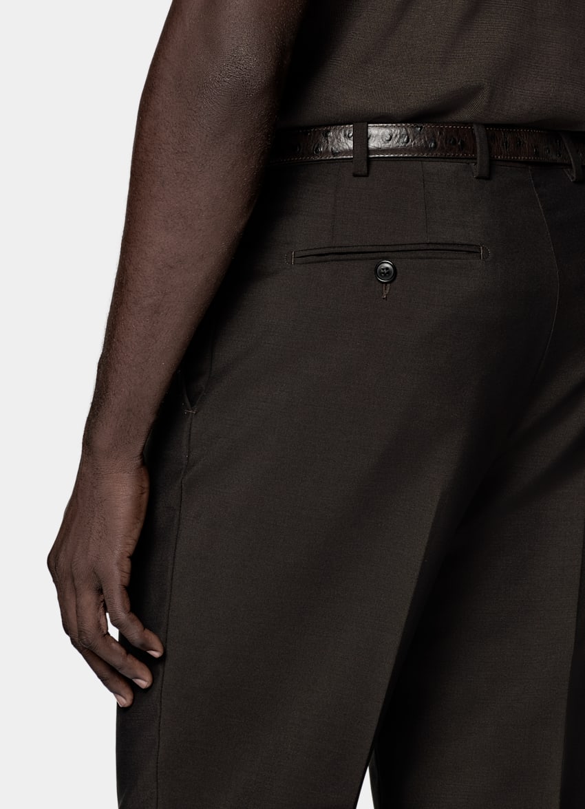 Dark Brown Tailored Fit Milano Suit