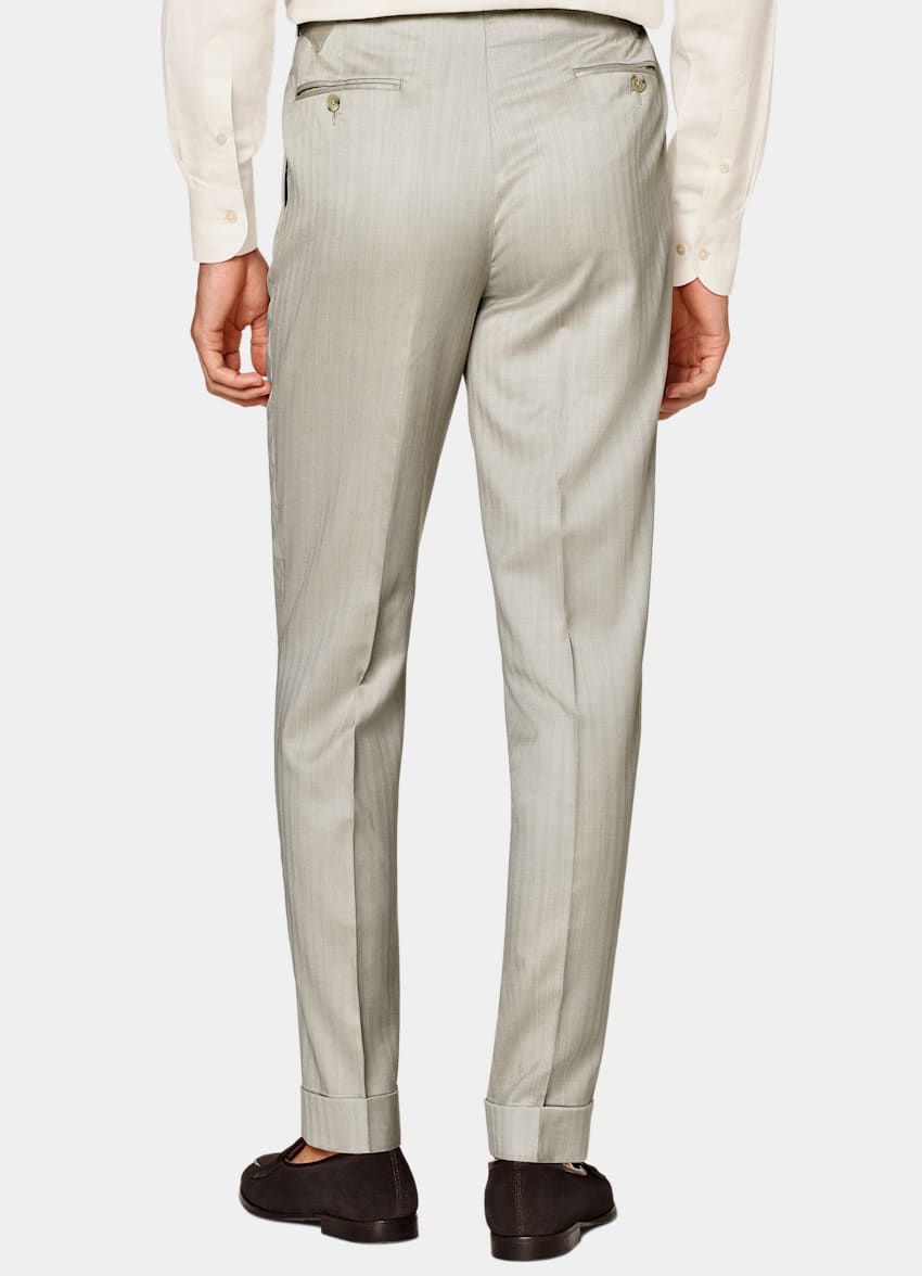 Sand Herringbone Perennial Tailored Fit Havana Suit