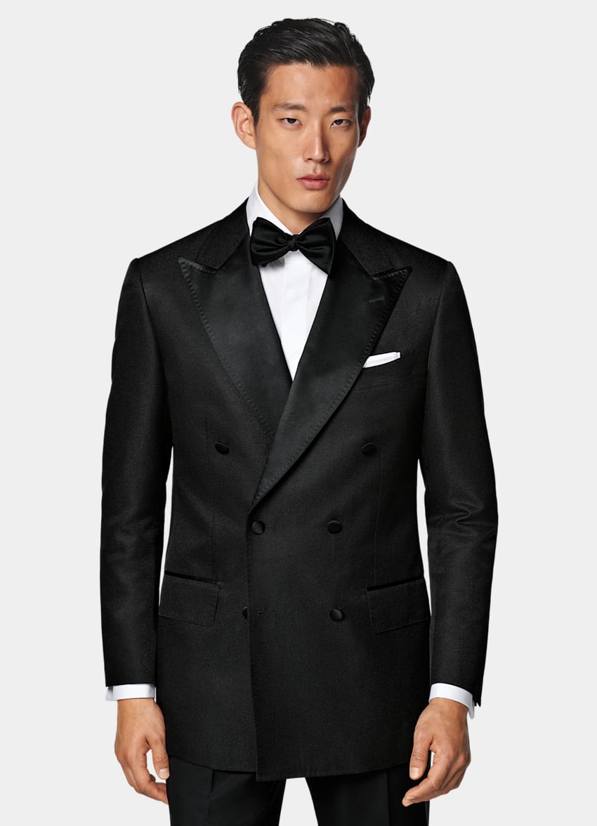 Black Tailored Fit Milano Dinner Jacket