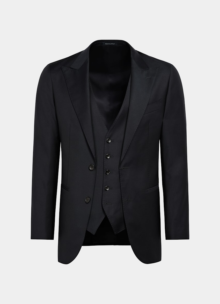 Navy Perennial Three-Piece Tailored Fit Havana Suit