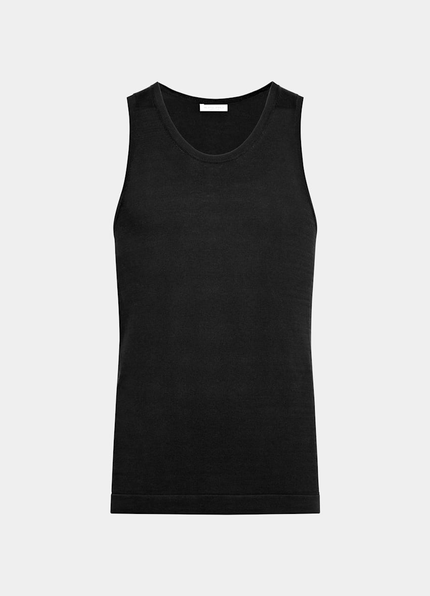 Navy Knitted Tank Top