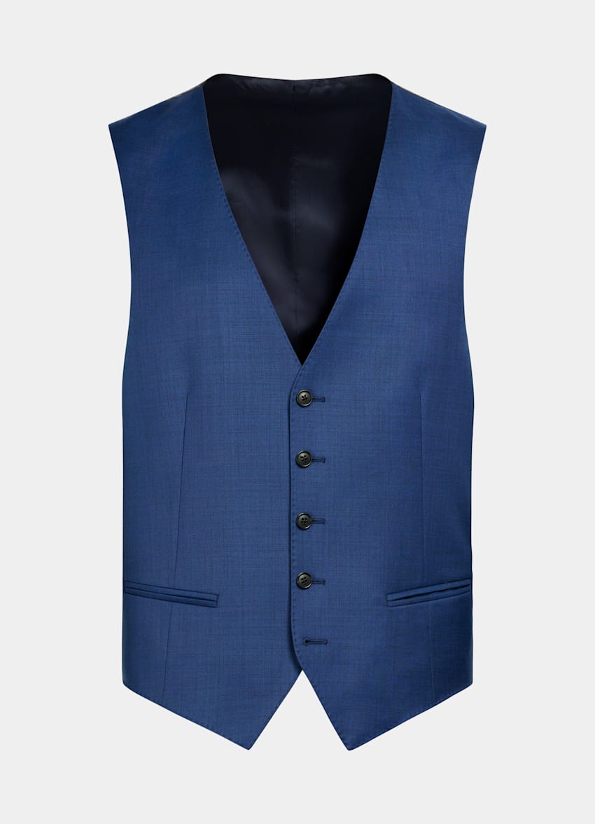 Mid Blue Three-Piece Tailored Fit Havana Suit