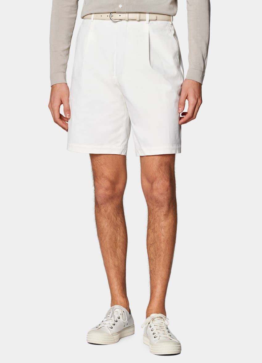 Off-White Straight Leg Shorts