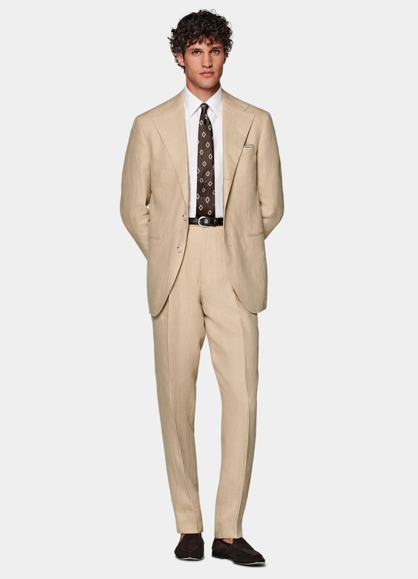 Sand Relaxed Fit Roma Suit