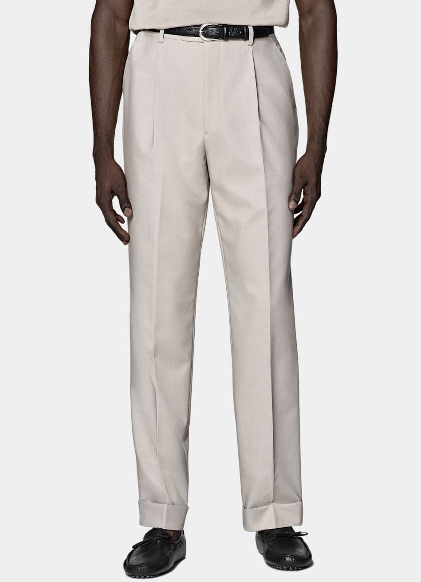 Light Taupe Relaxed Fit Roma Suit