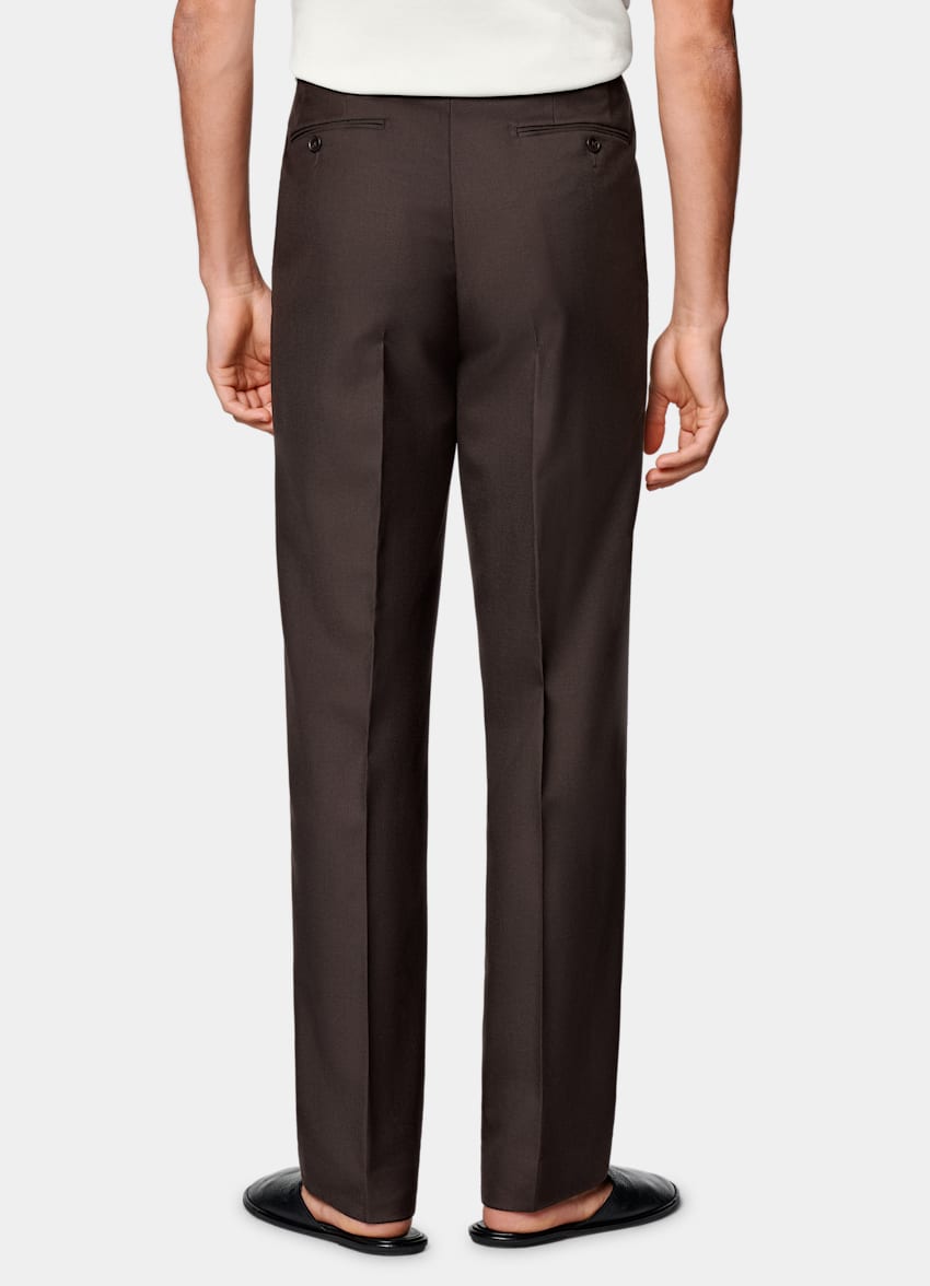 Dark Brown Wide Leg Straight Pants