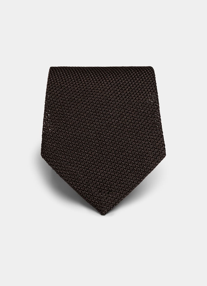 Dark Brown Grenadine Tie