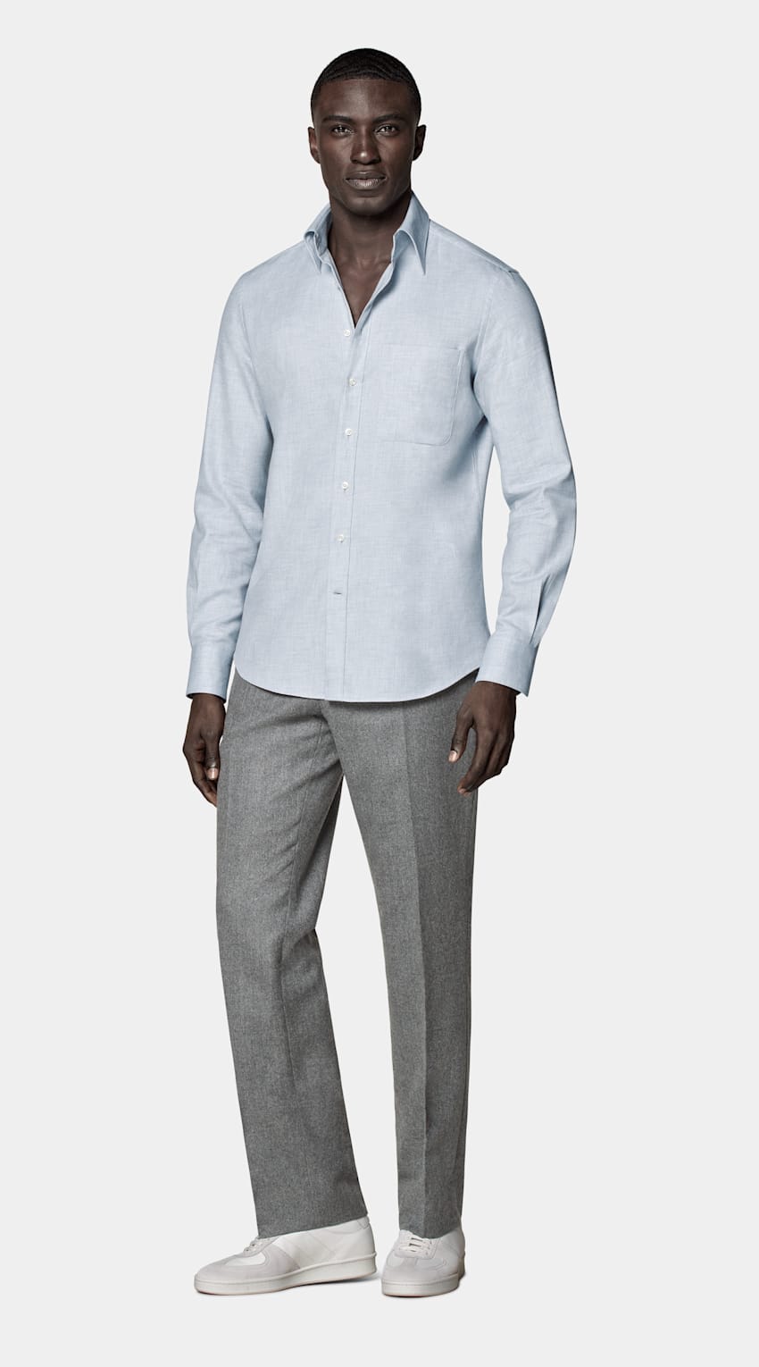 Light Blue Tailored Fit Shirt