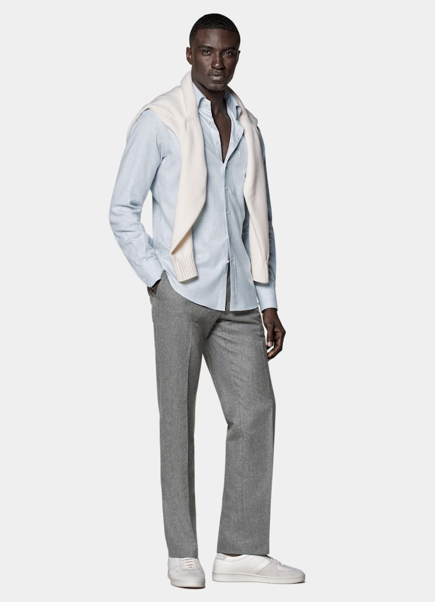 Light Blue Tailored Fit Shirt